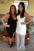 Wore this stunner for the main night of my bachelorette party. Received tons of compliments and the fit was perfect. Just very long, I wore 5'' heels and it was still too long. The pearls and the overlay make the dress, so detailed and gorgeous. Very flattering and can't wait to wear it again on my honeymoon. - Lisa