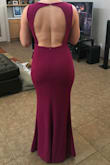 I love this dress so much! I bought it for a black tie wedding and I never want to take it off. The material is thick, but not too heavy, and I can tell it's good quality. I love the stretch that it has and it shows off curves in all the right places. I am choosing not to wear a bra with it because the material is thick and I don't see it being an issue. I got the large and it's a little long without heels on. Also the color is very flattering. I will definitely keep Lulus in mind for future purchases. - Becca J.