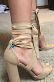 I'm a 7.5 and ordered size 7 and they fit great! The straps hold down your feet really well so they don't slide around or come out. The fabric is soft so I don't think I will have any problems with blisters, but I haven't worn them out yet. - Abigail G.