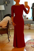 I love this dress! I can't wait to wear this for a friend's wedding this fall! So flattering in all the right ways. Material is thick so it hides any flaws. A little long will have to get it hemmed but otherwise Perfect! - Christina F.