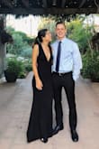 I wore this dress to my sister's rehearsal dinner. This dress is incredible, especially for its price! It's comfy, elegant and sexy at the same time. I don't have big boobs whatsoever, so it might be a bit booby for those that do?? But it held in mine nicely! It was tight in all the right places. I also loved the x straps in the back and the low-cut as well. The only thing is, it was a tad long, but wore high heels and still loved that it flowed to the ground. I got so many compliments on it and had people asking me where I got it! Highly recommend. - Julia F.