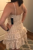 Absolutely love this dress, I didn't even want to take it off as I was trying it on! Fits very nicely everywhere except the bust, I will have cups added to fill the under part of the bust but really love it! The color is nude and it's the perfect dress for my bridal shower, can't wait to wear it! - Cara O.