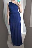 I was worried that this dress would be too long since I'm only 5'1". Truthfully, it is too long if I'm barefoot, but I can wear heels around 4" and then it's the perfect length. Thank gosh for that too! This dress is so great! The material is soft and comfortable and so versatile! The looks you can make with it are endless!! It can be as modest or revealing as you wish. I can't wait to have a reason to wear it! - Darlene M.