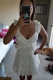 I really loved this dress is a little expensive but it worth it! Is not short at all on me. I'll let the pics talk for themselves. - Marines P.