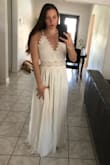 Was looking for a yacht cruise outfit, this ones looks great, I wasn't thrilled with the triangles on the side though (close to the armpit) but I'm very picky so maybe that's just me. Otherwise the dress looked and fit great, would look even beach-ier with a side slit! - Melissa L.