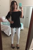 This is my fav off the shoulder top. I love the black lace. - Ashlyn H.