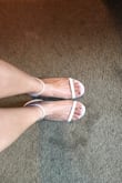Compliments my dark skin. Looks beautiful on. A little tight at the ankle. Could use more support. Going to wear these at my wedding! - Julia S.