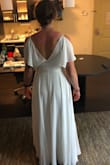 I tried this dress out on whim, I ended up not loving the style. It was very comfortable but short, though I am 5' 10" there is no room for heals! High quality material but not what I was looking for. - Samantha G.