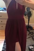 This dress is very gorgeous and fits very nicely. It's actually super comfortable too. Didn't have to hem it at all with a short heel, but I'm pretty tall. I ordered a small because they were sold out of the medium and I was still able to fit because it's pretty stretchy material. All in all I loved it! - Casey P.