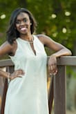 I wore this for my Master's degree graduation photos. I loved how it fit so well and was light enough to wear in the heat. - Alysha B.