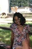 This fits well with my petite body. The print is colorful and loud and people take notice. Very flowy, just be careful in the wind. - Valinda J.
