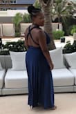 I needed a dress for a wedding in Cancun. I ordered the lighter dress and it didn't hold my chest in. As I'm a 36 DDD. So I ordered this one hoping it would fit and be flattering on me. It is definitely for the curvy women. I liked how when I got to Cancun and I hung the dress up the next day there was no wrinkles. No need to iron. I'm a little short but was long enough for me to still wear heels and the dress not drag on the floor. It fit, it was a great price, and came in enough time. This was my first dress that I bought and it came quick and worked. - Kennette R.