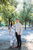 This dress is so beautiful! I ordered this one along with a different for my engagement shoot in Rome. Both dresses photographed so well. The deep V might be a little too deep for anyone who might care about it, but it worked for me. I ended up wearing an adhesive bra with it. Definitely a keeper! - Sarah P.