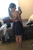 Fell in love with this dress! Fits perfectly. Shows off just enough in the back. Was worried about length but it's actually perfect. Just need a little help tying the back. - Christina M.