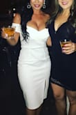 This is such a beautiful dress. Shows off all your curves in all the right places and is great quality. Super tick material and doesn't see through. Love love it and would def recommend it. Runs true to size and is stretchy so don't worry. So happy with this dress and want it in very color. - Pa V.