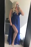 I bought this dress to wear to a wedding and OMG, I'm in love. It is seriously the most comfortable dress ever. I was a little bloated the day of so the initial zip up was a little tight but honestly I wouldn't change the size because it was snug but not uncomfortable. People were complimenting me all night, saying I looked like wonder woman and a Greek goddess lol. It was also 100 degrees out and while it was a little heavy the slit up the leg made it cool and comfortable. I would buy this dress in every color! Love love love it. I didn't wear a bra, just pasties, and the size fit my boobs without any worry of a slip. - Lauren D.