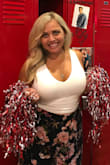 I love this top! It's comfortable and flattering. It's also double layered which keeps it from being see through. I wore it with a skirt during the day and then switched to pants and it looked great both ways. My new favorite top! - Robyn S.