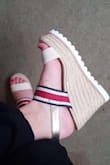 These shoes are so comfy I could honestly wear them all day and night without an issue! They look good with everything! Jeans, shorts,skirts,dresses, everything! I bought a size 8 which is my usual size and the fit was perfect! So happy with this purchase! - Samantha C.