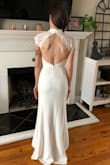 Before I begin talking about the dress, I would like to say how great my shopping experience was with Lulu's! I've even come back a second time for my Bachelorette dress! What a smooth, stress free, shopping experience! Now onto the dress. It's amazing! I measured as an XS (going off the size chart that's provided), but my waist was measured at a S. I was a little hesitant with continuing with checkout, but I did it and couldn't be happier. This dress fits like a dream. The weight of the fabric is thick and slightly heavy, but incredibly comfortable and has a little stretch to it. Which was great for my waist! Thank you, Lulu's! - Ashley C.