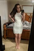 This dress fits perfectly! It will be perfect for my rehearsal dinner! Considering purchasing in practically every color just because it looks so good! - Rachel B.