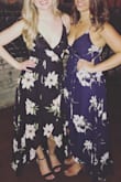 This dress was beautiful but too small in the chest. I had to safety pin mine. I would have re-ordered in a large if I had time. Overall I loved the dress. Ended up twinning on accident with a friend who bought it in black. - Chelsea W.