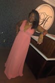 It was so beautiful! The color was perfect, just like the picture and the layers kept the dress flowing all night. I will say it was a bit long, even with heels, but manageable. It showed just enough without being too revealing. I received compliments all night at the wedding! - Sasha T.