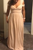 I bought several dresses from Lulu's to determine which one I would want for my bridesmaids. They all were phenomenal quality, but this one stood out the most. It can truly fit any body shape or size and compliments all the right places. It's the perfect shade of pink and has a soft romantic feel. It runs pretty long but that's okay because it fits my 6'2" friend and my 5'1" friend is getting it altered. The measurements are true to size through the bodice. - Paige C.