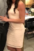 Loved the dress! After reading reviews I ordered up to a medium and it fit well. Probably could've gotten away with the small but with it being bodycon I didn't wanna risk it! - Olivia