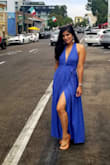 Vestido perfecto para el verano!! La tela es suave y el color es muy lindo! Es super sexy ya que tiene un escote super bajo!!! La espalda totalmente descubierta y tambien es abierto de la pierna. - Lizia P.