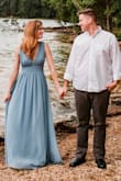 I had to sew the middle a bit because I don't have enough it the chest area to fill it out and it was very showy. But once I did that it was perfect!! Wanted something flowy and pretty for engagement photos and this was perfect. Got so many compliments on it! - Ashley D.