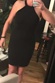 I ordered a Medium and it fits like a glove. I will be wearing this to a wedding later this month. The lace is not the best quality but I would still recommend this dress! - KATELYN L.