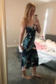 Love this!! I was pretty hesitant because I'm taller, so jumpers and rompers rarely work for me but this one does! The only thing is it's pretty tight in the bust. I can't even fit a bra underneath - but it does have a sticky part so it doesn't fall down. If you're any bigger than a D, I'd definitely size up for sure. - Kelsey D.