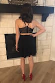 My daughter wore this to homecoming.  Fit perfectly because of the adjustable straps.  Super cute on! - Melissa H.