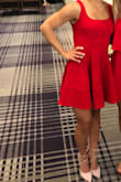 This little red dress fit like a glove and was a perfect wedding guest look! The shape was very flattering and comfortable to wear. - Tanya M.