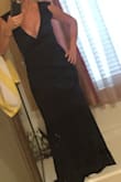 I ordered this dress in black and once I saw the Red was finally available I ordered the red one and returned the black one. Both fit perfectly but everyone including myself felt the red was better suited for me. I'll review and leave a picture of the red once I wear it and take better pictures. I feel that with this dress you can go bra less or a deep plunge backless bra (creates more cleavage). Overall I'd recommend this dress or the red one. Oh and the length is long but with 3 inch heels it's just perfect! - Eva S.