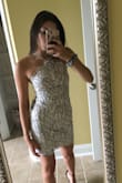 Never disappointed in Lulus dresses, fits really nice and is true to the size. It's longer than expected, but that could also be because I'm shorter than I think. - Ellie U.