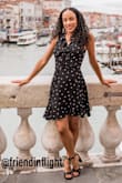 Dress fits perfectly. I wore this on holiday in Venice (see photos). I got a lot of looks, the good kind, from passerby. I love the fun and flirty ruffle hem. This dress can work for various occasions. It's like a little black dress but better. Will be a favorite for some time to come as the polka dot style never goes out of style. Thanks, Lulus! - Jessica M.