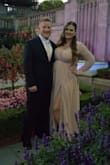 This dress was perfect and exactly what I was looking for! It fit great and felt amazing all night! I wore flat sandals with it and had to hold my dress up a few times while walking which was fine but for someone who is shorter than me the dress might be a little long for you unless worn with heels. - Hannah G.