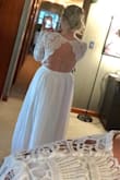 The lace is beautiful and I love the style. I did find that due to the open back the dress didn't allow for as much movement as I would like for my wedding. It also would shift around and I just didn't want a high maintenance dress. Beautiful dress but not for me. - Michi M.