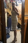 I originally ordered a medium, since this is what size I normally am, it was way too tight and would not zip. The large fits perfect!! I am usually a size 8. - SARAH H.