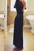 Perfrct fit and nice flowy dress. But unfortunately too thin and I had to return. Also, I ordered XS after reading reviews saying these run big in size. But I should have ordered S. I might purchase S again if these go on sale. Beautiful dress and complimenting my shape so well. - Nancy H.