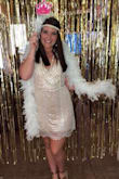 This dress was perfect for my bridal shower. The material is very light. I got so many compliments and can't wait to take it to Jamaica on our honeymoon. - Lauren P.
