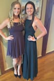 I wore this dress to a wedding and I got so many complements! I originally ordered a medium, but it was a little loose up top. I ordered a small and it was perfect! The length was perfect with 3" heels! - Lauren F.