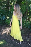 I love this dress because it is so simple to throw on and look dressed up. It was my go to dress for the summer. It is long on me and almost touches the ground without heels but I don't mind. I was so happy to find a sunny yellow dress for the honeymoon! - Lindsey P.