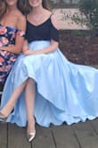 I love love love this skirt, I wish I could wear it everyday! The color is just like the picture and the material is amazing! It is a little big (but I usually take an XS, but the bow in the back helps to tighten it. Buy this! - Veronica B.