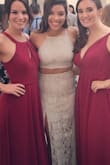 I wore this to an October California wedding and received compliments all night! The material is very comfy and it is so flattering. True to size. Definitely recommend! - Joyce D.