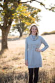 Soft fabric, might be a little drafty if you don't wear anything underneath it. Otherwise really nice! It catches on jewelry easily, so don't wear any pointy rings or long earrings that can snag. - Jenika M.