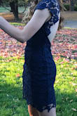 The dress was perfect except the lace was a little loose at the back of my shoulders. I just used some double-sided tape to keep it down. It was a fabulous dress for homecoming! - Elizabeth Y.