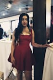 One of the best fitting dresses I've bought here. Literally so comfortable, so beautiful, such high quality material. It's amazing. And the color is stunning. Has extra material so fits true to size do not size up. It's roomy on bottom but fans out nicely. - Jennifer C.