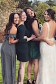 I wore this last week to a wedding and I've never loved a dress more! I have also never had so many compliments on a dress! It fit perfectly, and the material was great. Not thin but also breathable and comfy to dance in. I love the slit also! - Nicole B.